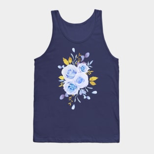 Blue Roses watercolor Tank Top